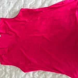 Vibrant Pink Sleeveless Golf Top